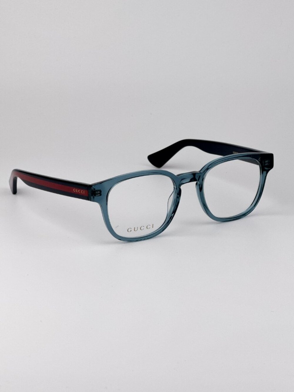 Gucci GG0927O 006 Square Eyeglasses Transparent Blue NEW AUTHENTIC - Picture 6 of 9